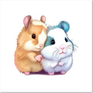 Cute lovely hamsters Posters and Art